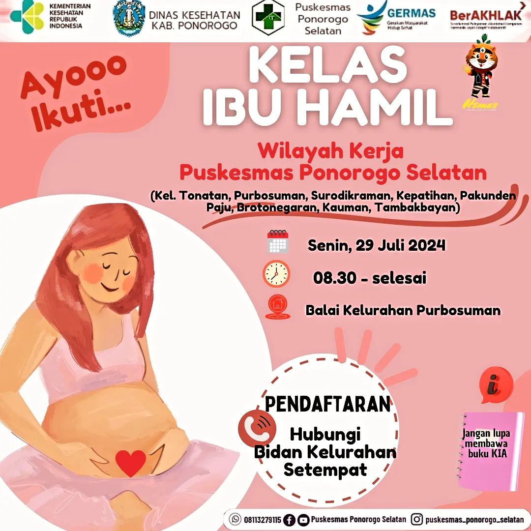 Informasikan Bagi Ibu Hamil Wilayah Kerja Puskesmas Ponorogo Selatan - (Ada 0 foto)